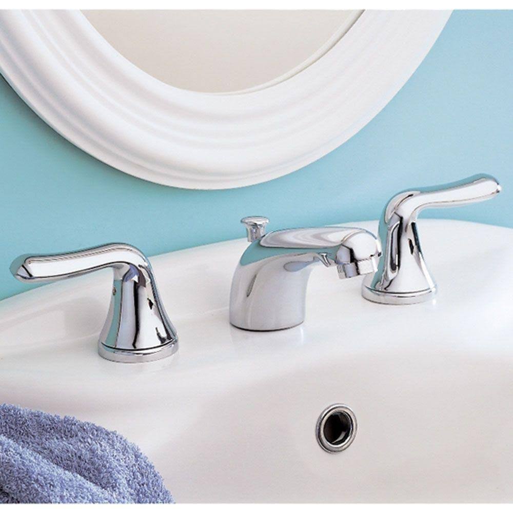 Chrome 2-Handle Widespread Bathroom Faucet F9277