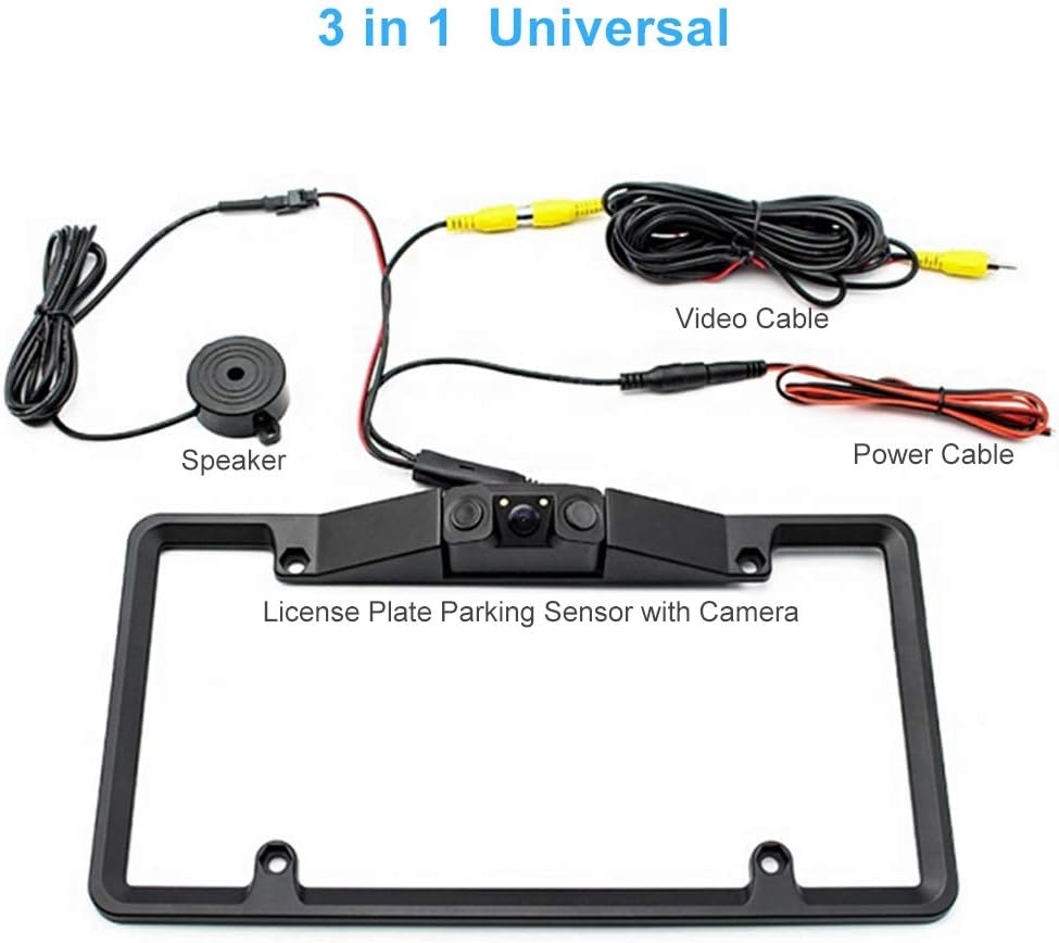 2LED Car License Plate Frame Backup Camera Pack of 2 L16883