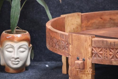 Round Solid Wood Coffee Table (45x45x20 cm) A519529