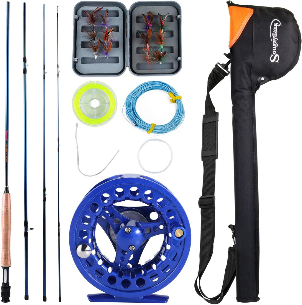 Fly Fishing Rod with Reel Combo Kit Pack of 2 N48979