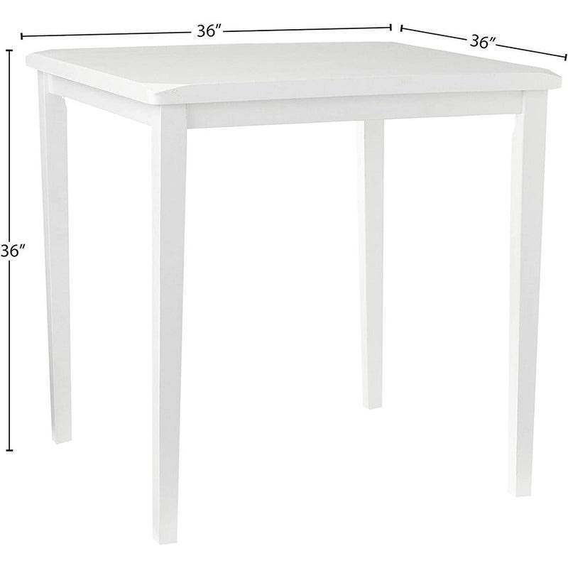 White Wooden Counter Height Table Set with 4 Chairs A200149