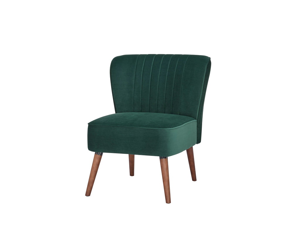 Green Velvet Armless Chair S3079