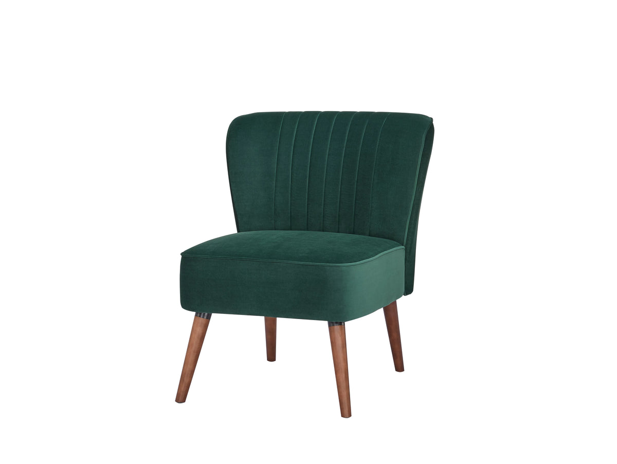 Green Velvet Armless Chair S3079