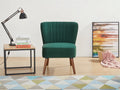 Green Velvet Armless Chair S3079