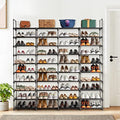 10 Tiers Metal Shoe Rack, Black W978375