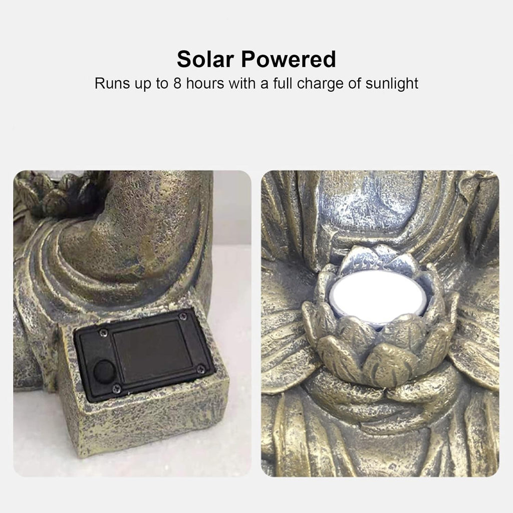 Solar Powered Buddha Garden Statue N28692