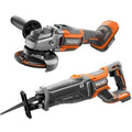 18V Cordless 2-Tool Combo Kit with Brushless Reciprocating Saw and Angle Grinder T5651