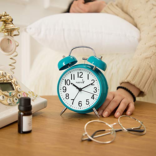 4'' Twin Bell Alarm Clock Mint Green Z94125