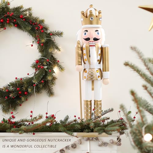 16 Inch Wooden Christmas Nutcracker Figures Ornament Green A327