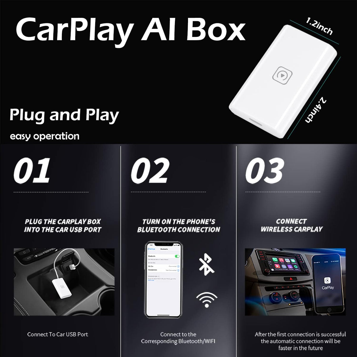 Wireless CarPlay Adapter Pack of 2 E20090