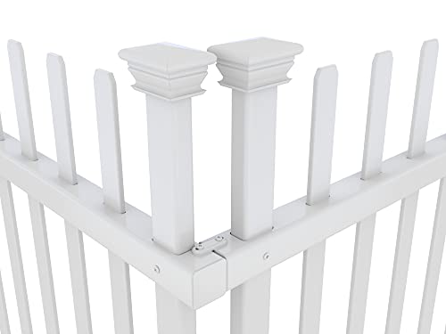 White No Dig Vinyl Fence 44" W x 41" H F53900