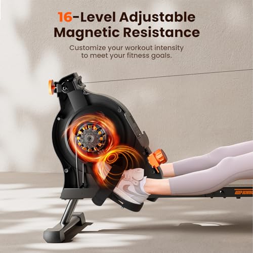 Magnetic/Water Rowing Machine with 16 Resistance Levels, LCD Monitor A60157