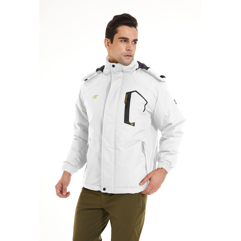 White XXL Waterproof Ski Snowboard Jacket J7861