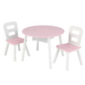 White Round Table and 2 Chair Set D9961