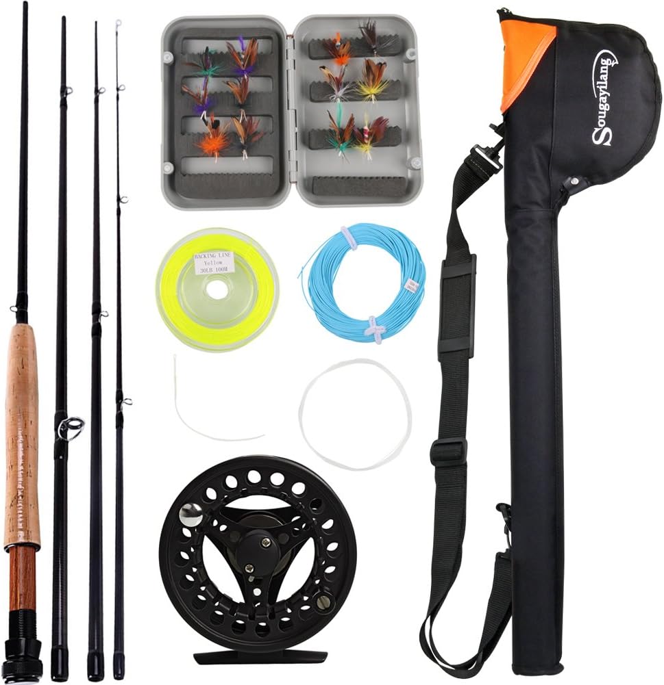 Fly Fishing Rod with Reel Combo Kit Pack of 2 N48979