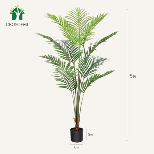 Artificial Areca Palm Tree 6 Feet Fake Tropical Palm Plant, 2Pack T8975