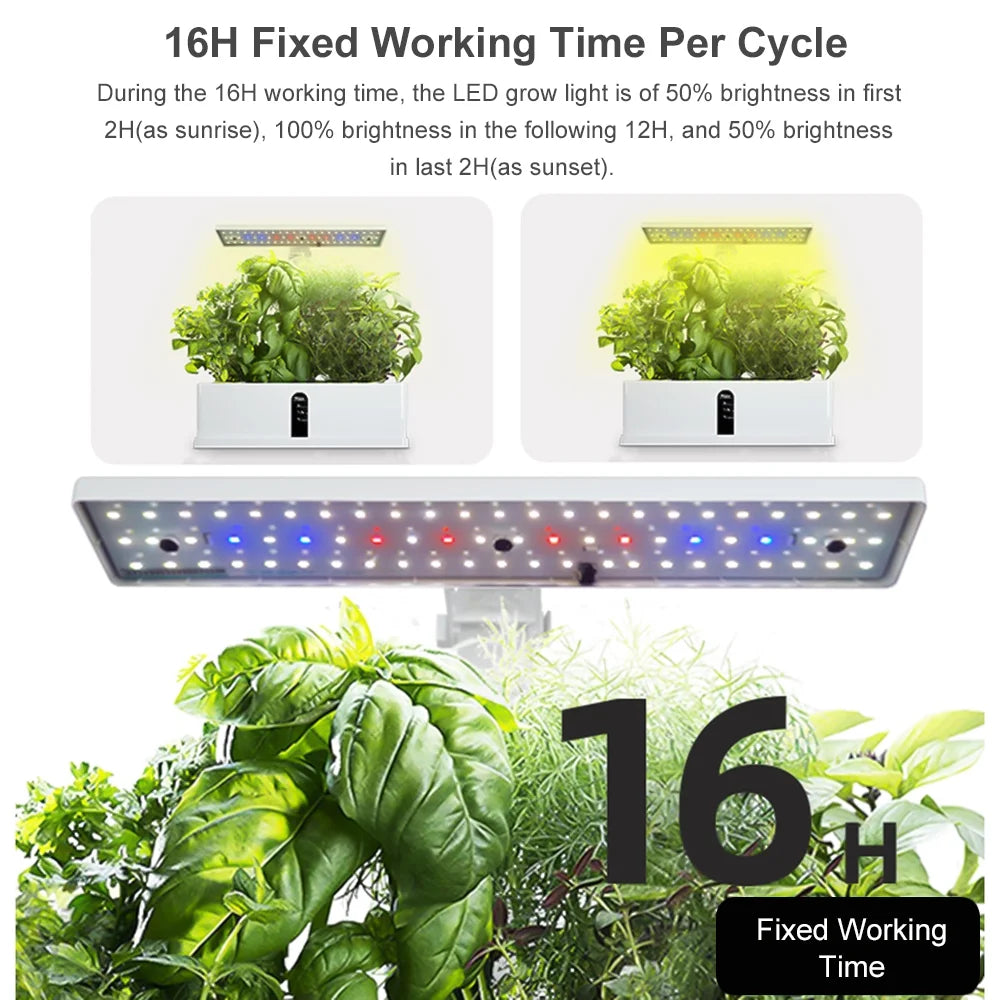 9 Pods Hydroponic Growing System with Adjustable Grow Lights O5006