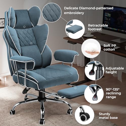 Big and Tall Office Chair with Footrest T299066
