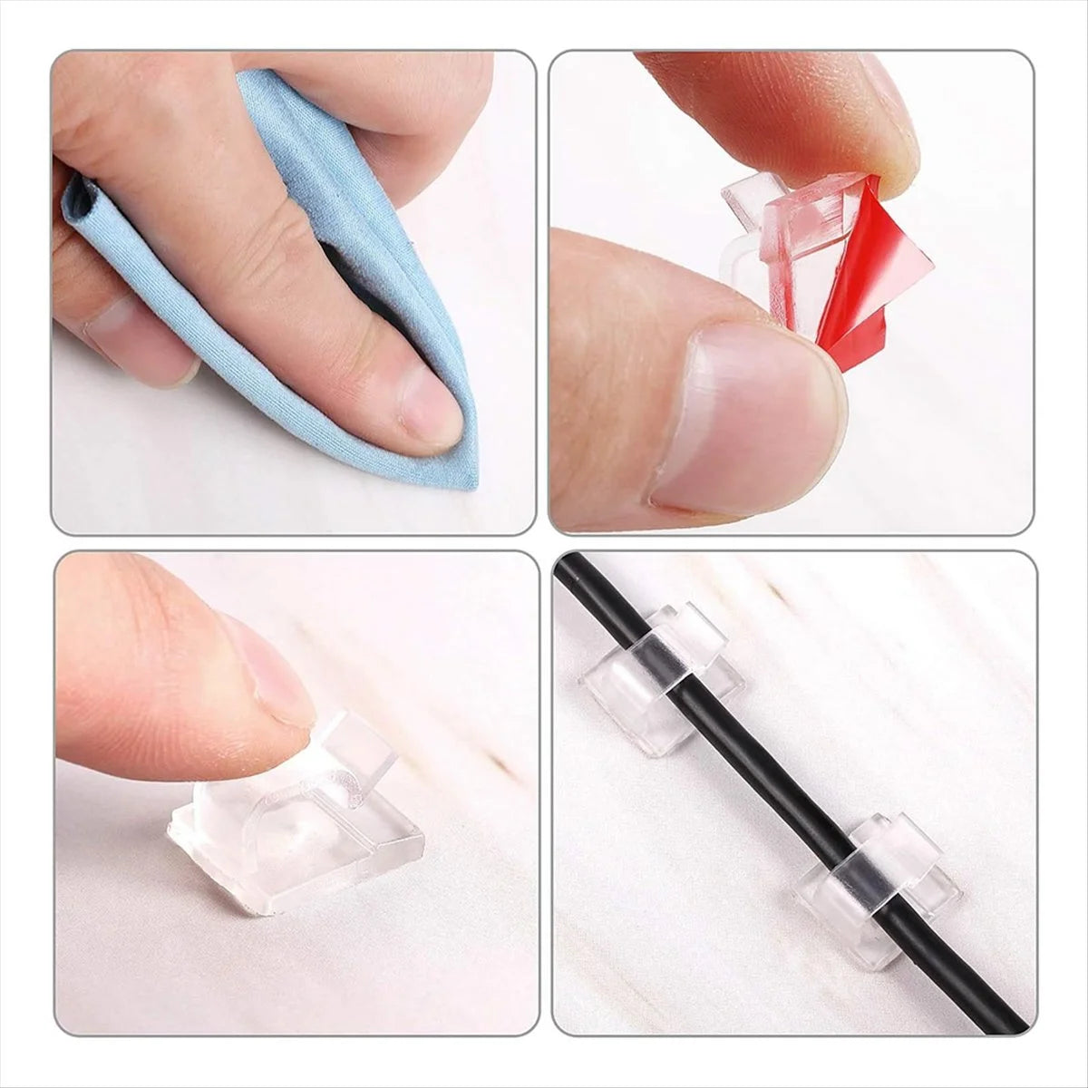 100 Pc Clear Outdoor Light Clips W736243