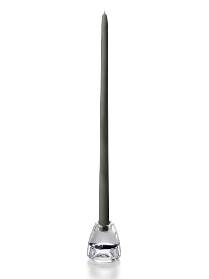 144 Gray Taper Candles Z9602