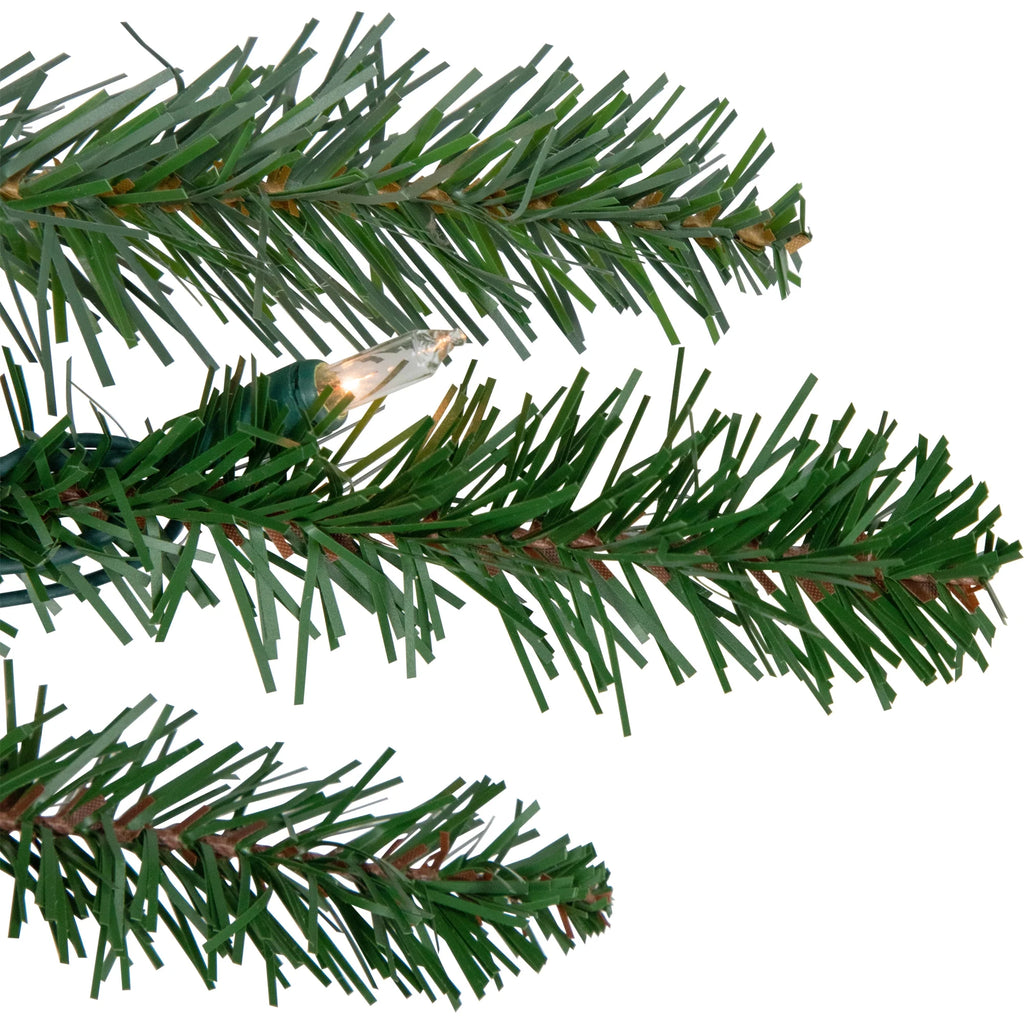 Pre-Lit Artificial Christmas Garland - 9' x 14" - Clear Lights D7599