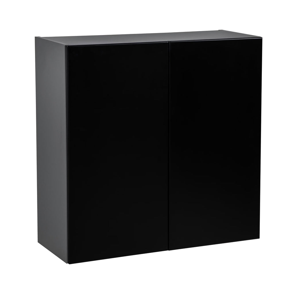 Wall Cabinet Double Door Black Matte U638