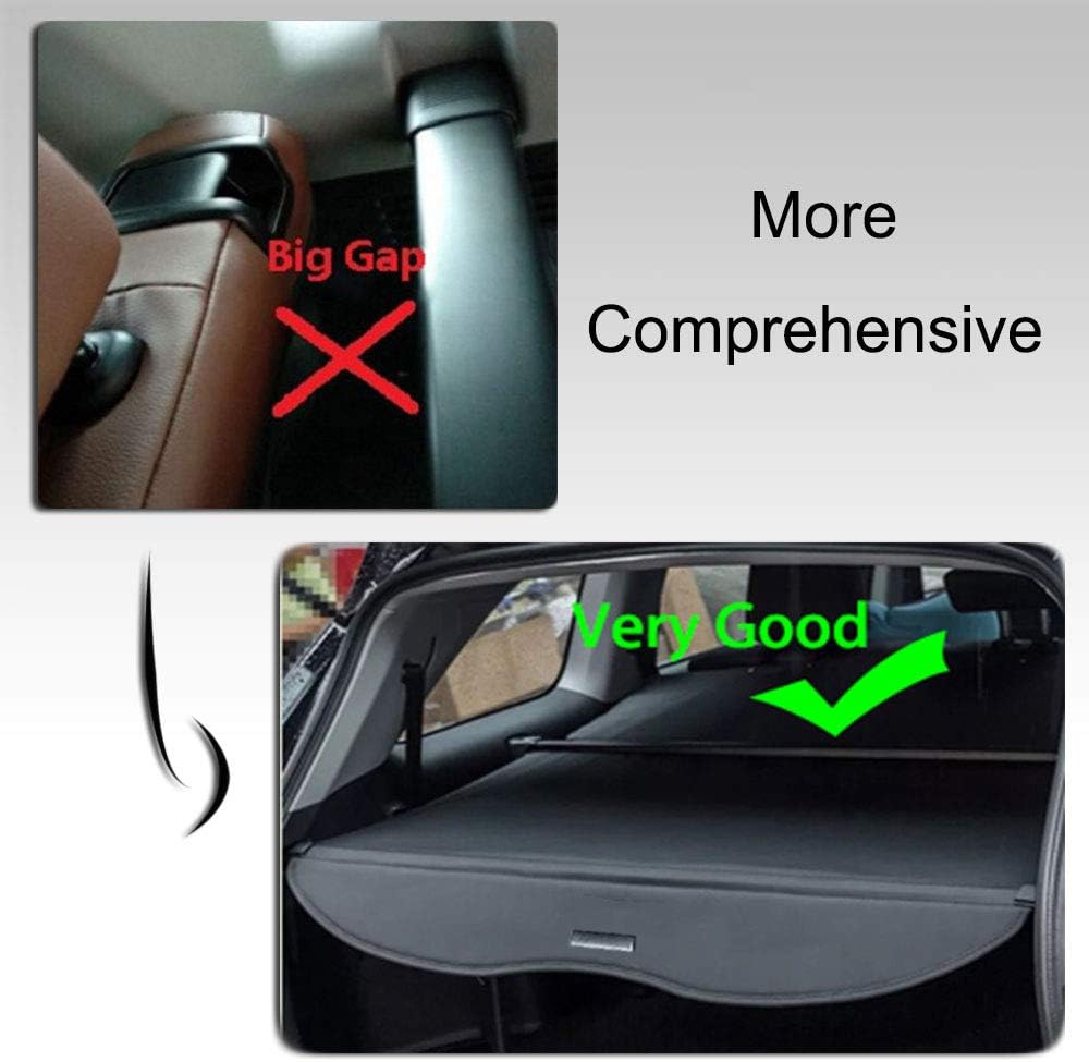 Cargo Security Rear Trunk Cover Retractable Black D22817