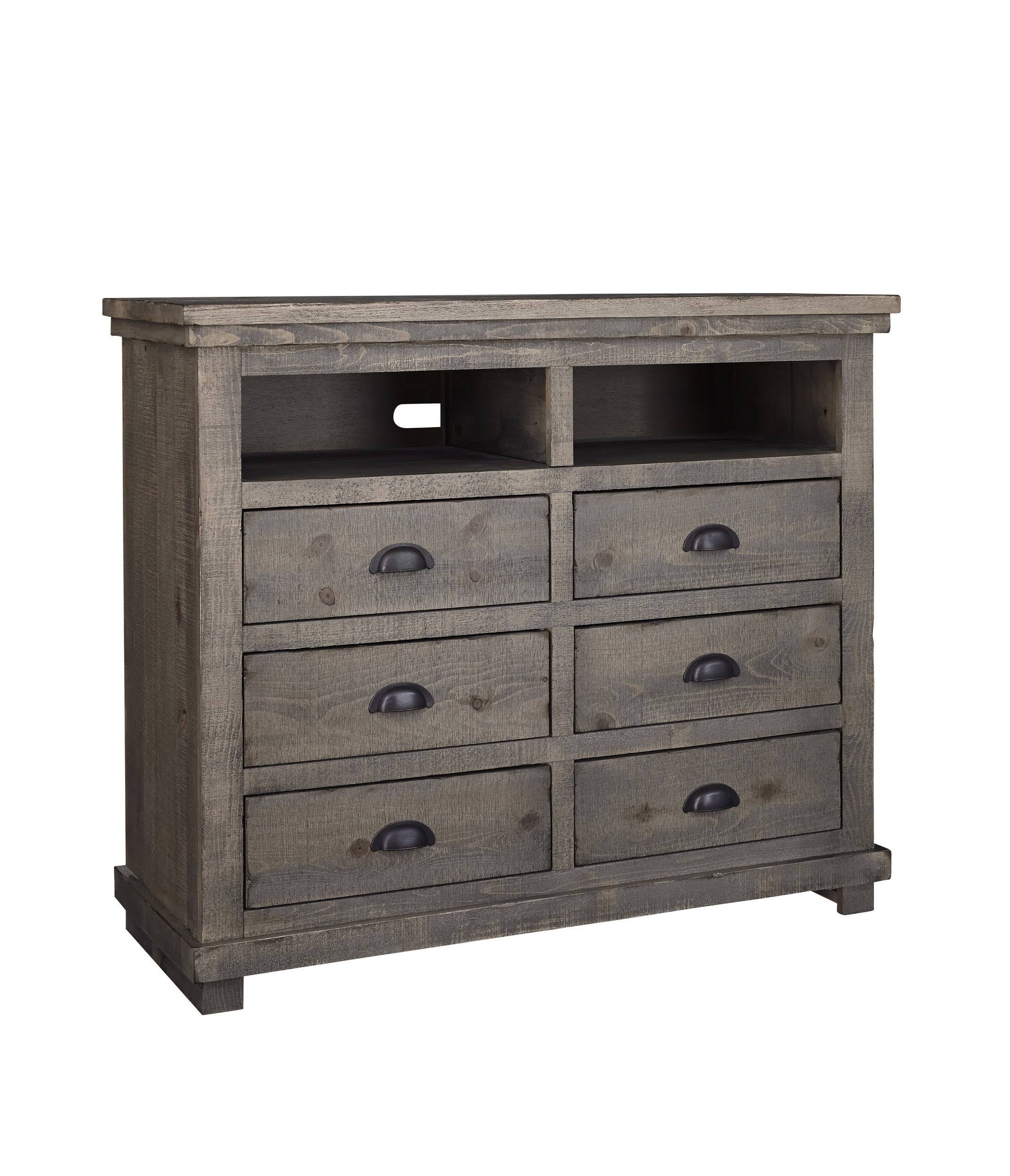 Weathered Gray Media Chest U786