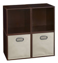 4 Cubes and 2 Canvas Bins Storage Set Y513