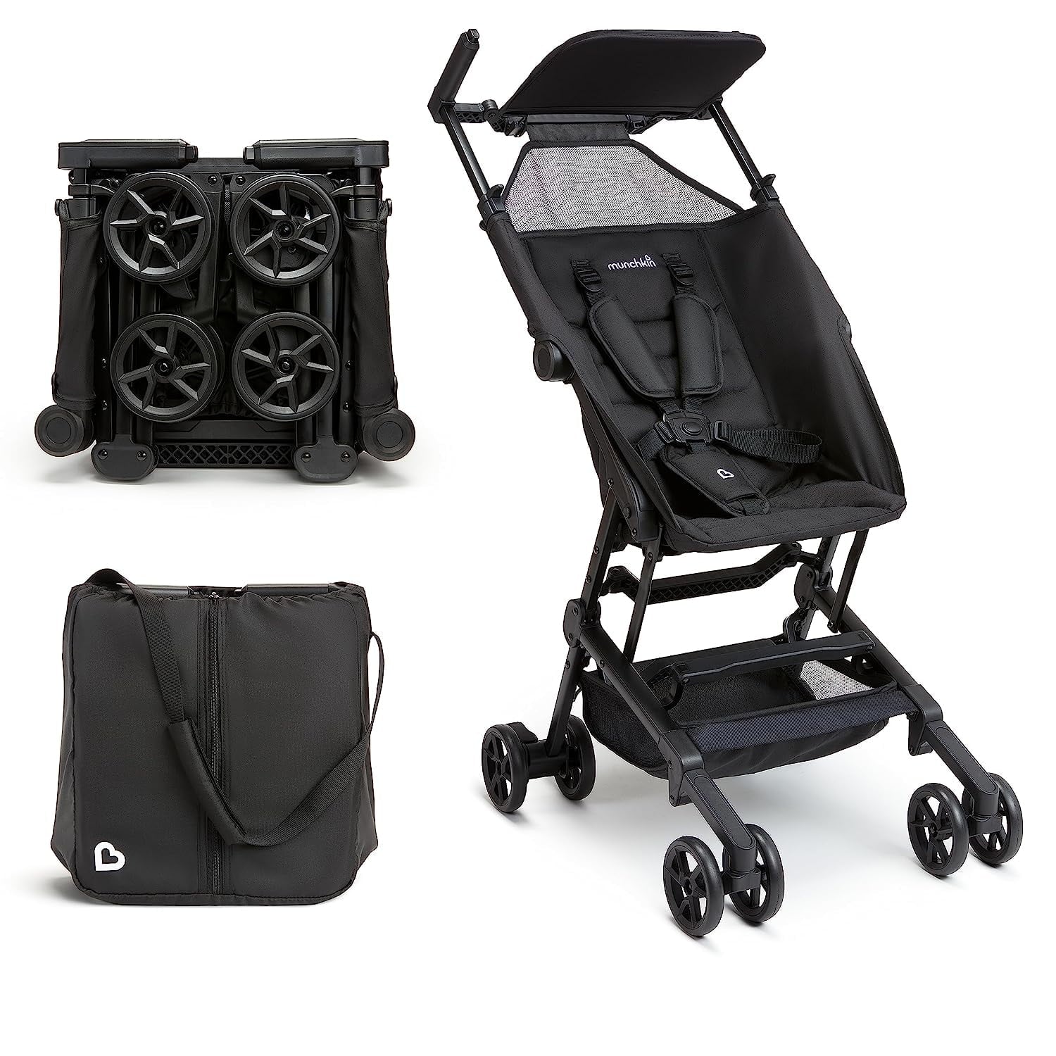 Black Ultra Compact Lightweight Travel Stroller F8515