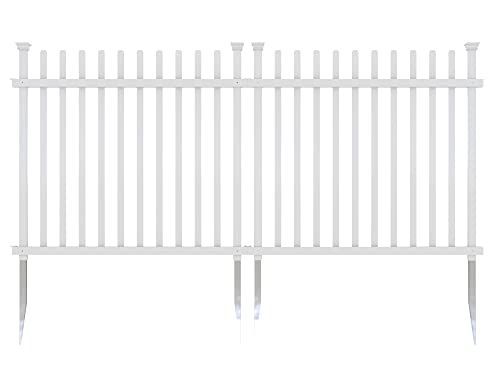 White No Dig Vinyl Fence 44" W x 41" H F53900