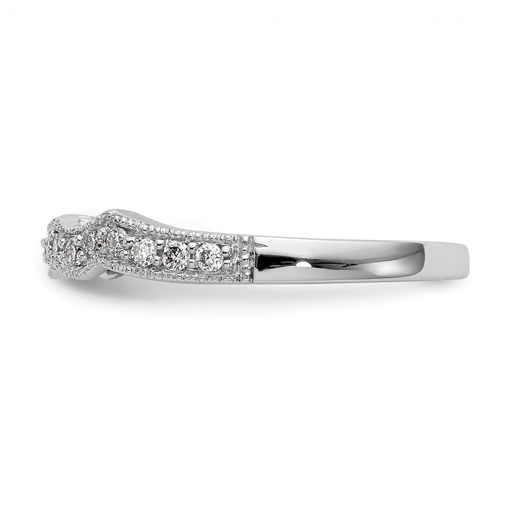 14K White Gold Lab Grown Diamond Band Size 7 B71084