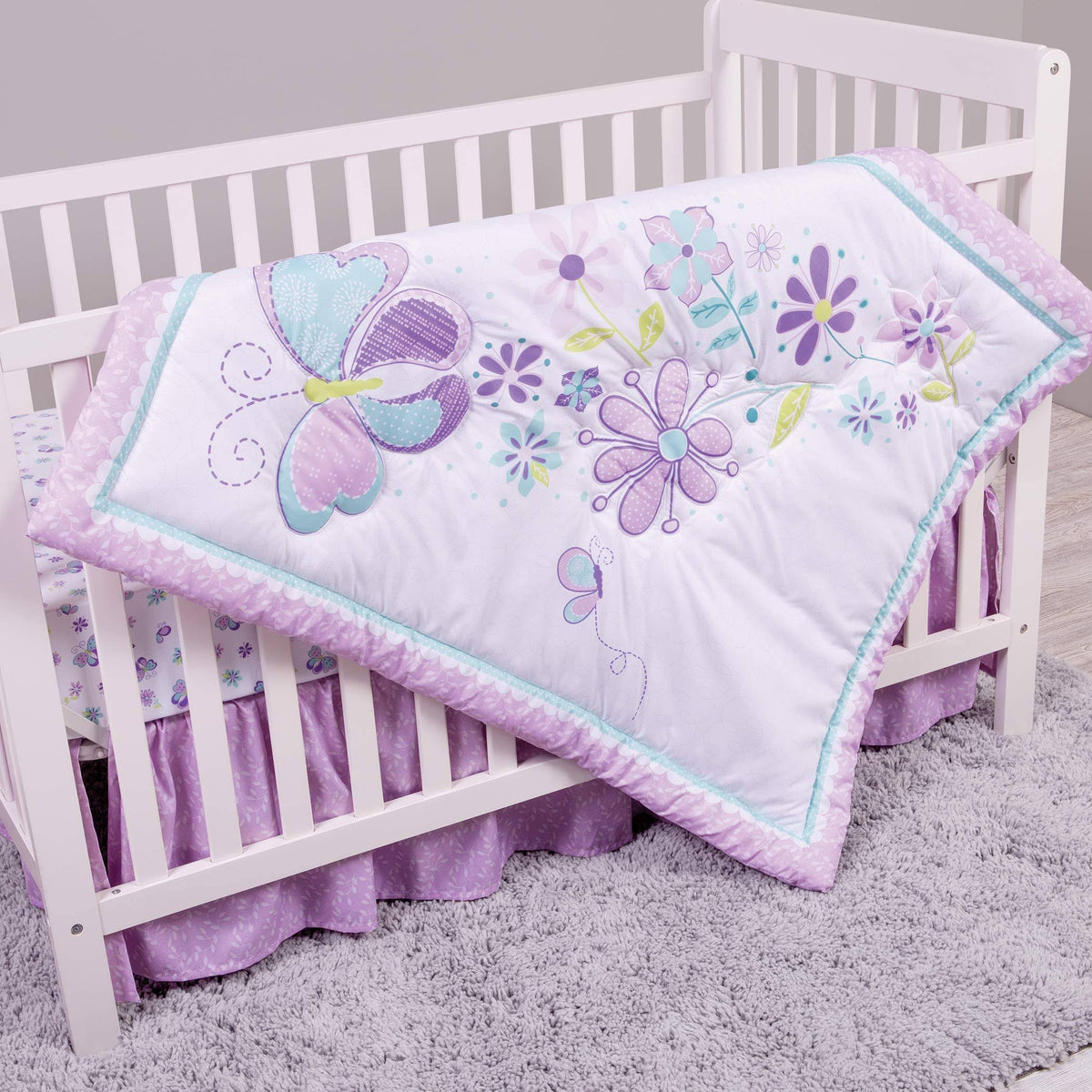 4 Piece Crib Bedding Set Y4245