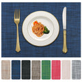 Navy Blue PVC Woven Placemats Set of 4 E5913