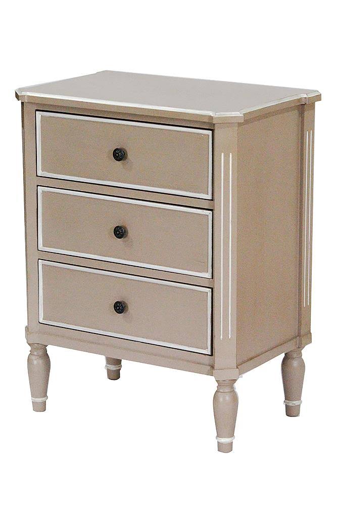 Gray Wood Accent Cabinet with 3 Drawers E989822