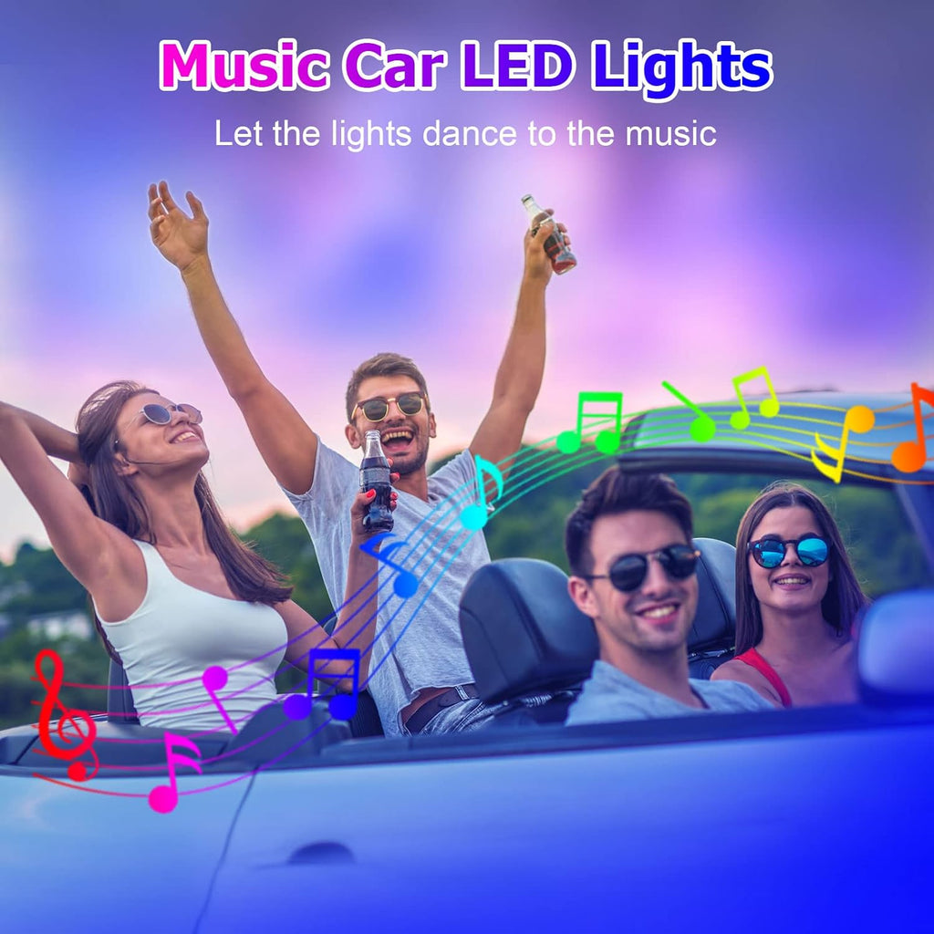 10 in 1 Car LED Strip Lights with APP Control O55366