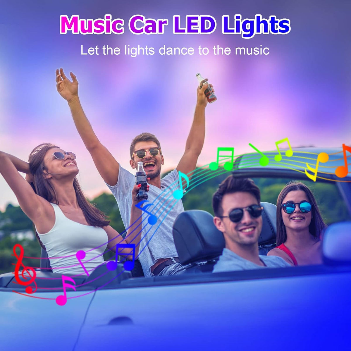 10 in 1 Car LED Strip Lights with APP Control O55366