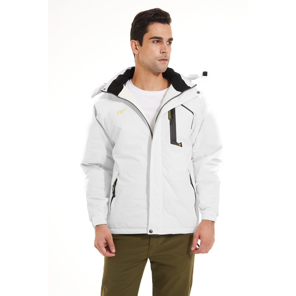 White XXL Waterproof Ski Snowboard Jacket J7861