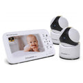 White 5 inch LCD Video Baby Monitor with 2 Cameras A4637