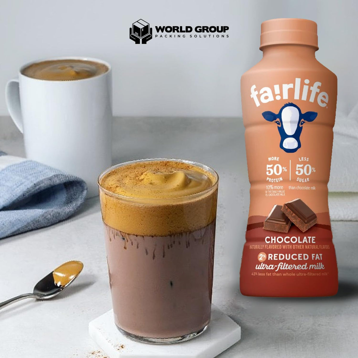 Rich Chocolate Flavor 23g Protein Low Fat Ultra Filtered Milk 14oz Bottle (Pack of 12) N2937