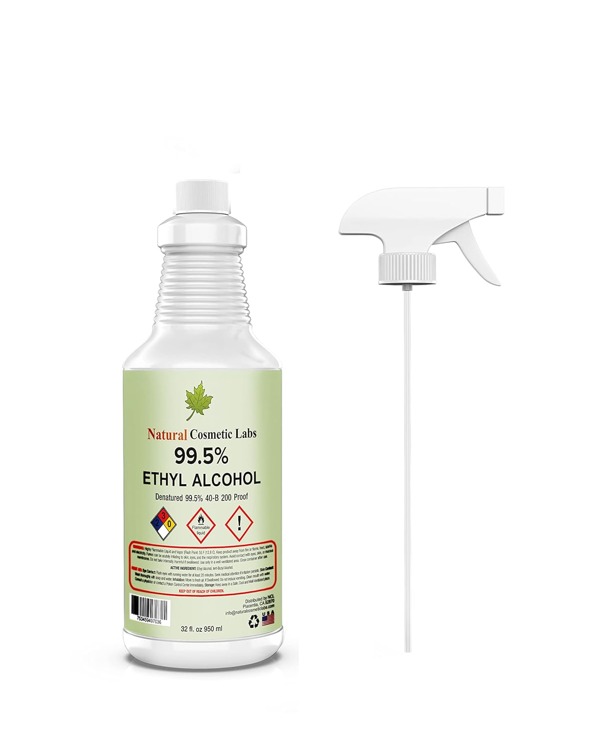 32oz Denatured Ethyl Alcohol 99.5% 200 Proof Spray Bottle C534