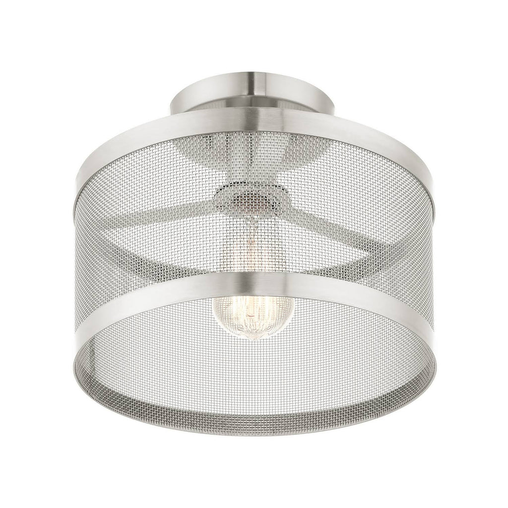 Brushed Nickel Semi Flush Mount Light B210957