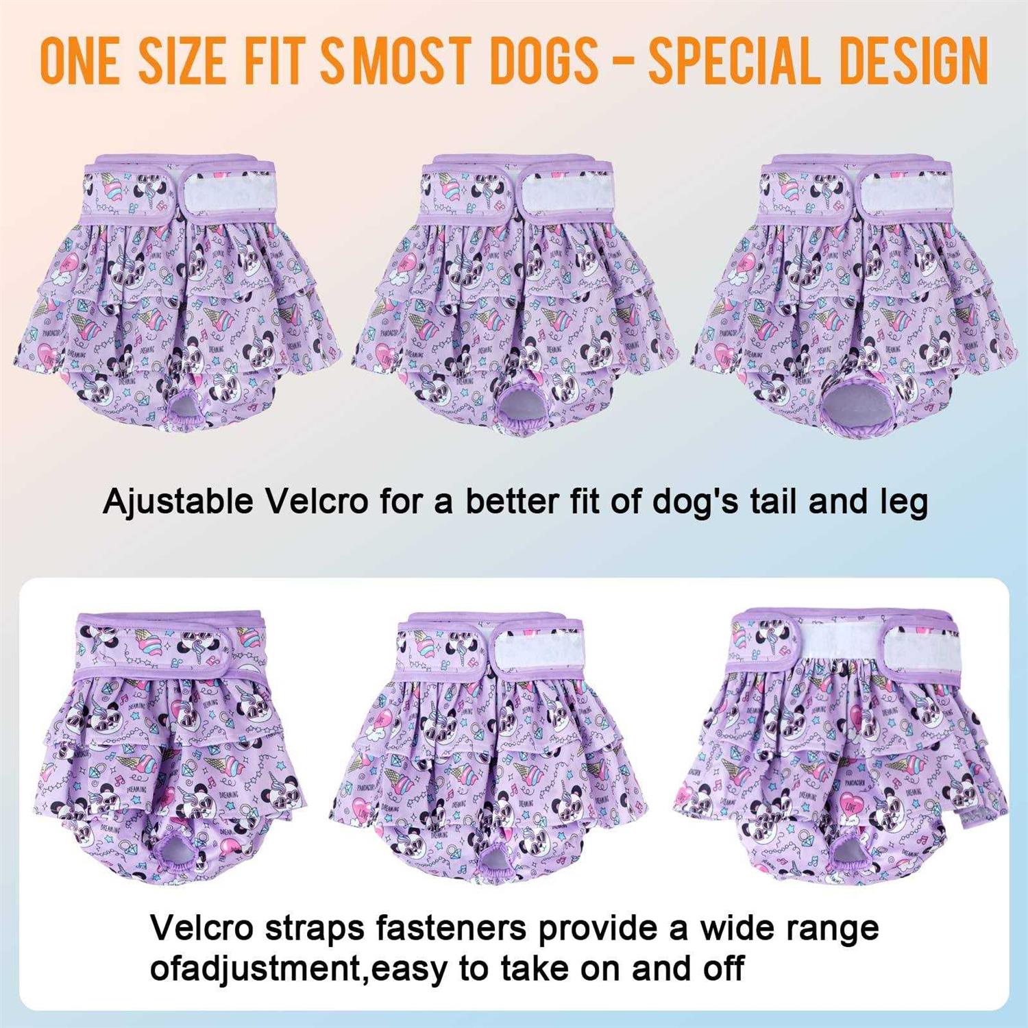 Washable Dog Diapers Female 3 Pack Reusable Puppy Diapers C528817