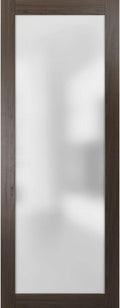 Frosted Glass Door Panel Slab 32 x 84 Solid Wood Core Interior Door U66779