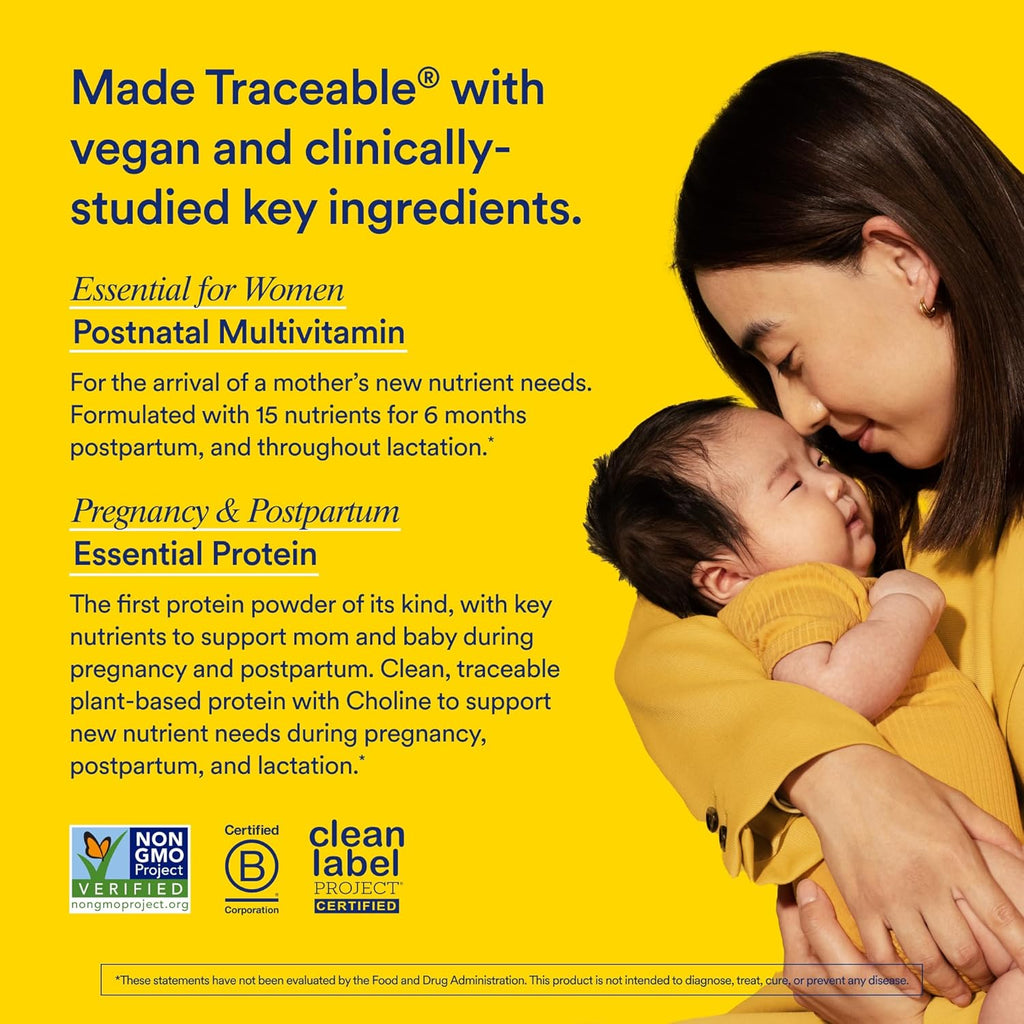 Postnatal Multivitamin and Protein Duo with Organic Vanilla Protein Powder 20g R65471