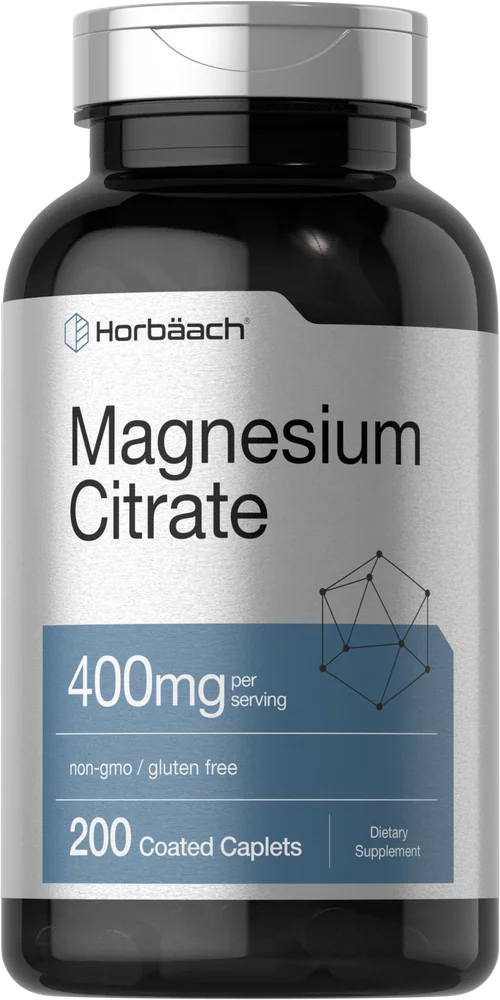 Magnesium Citrate 400mg 200 Caplets Vegetarian Formula T173