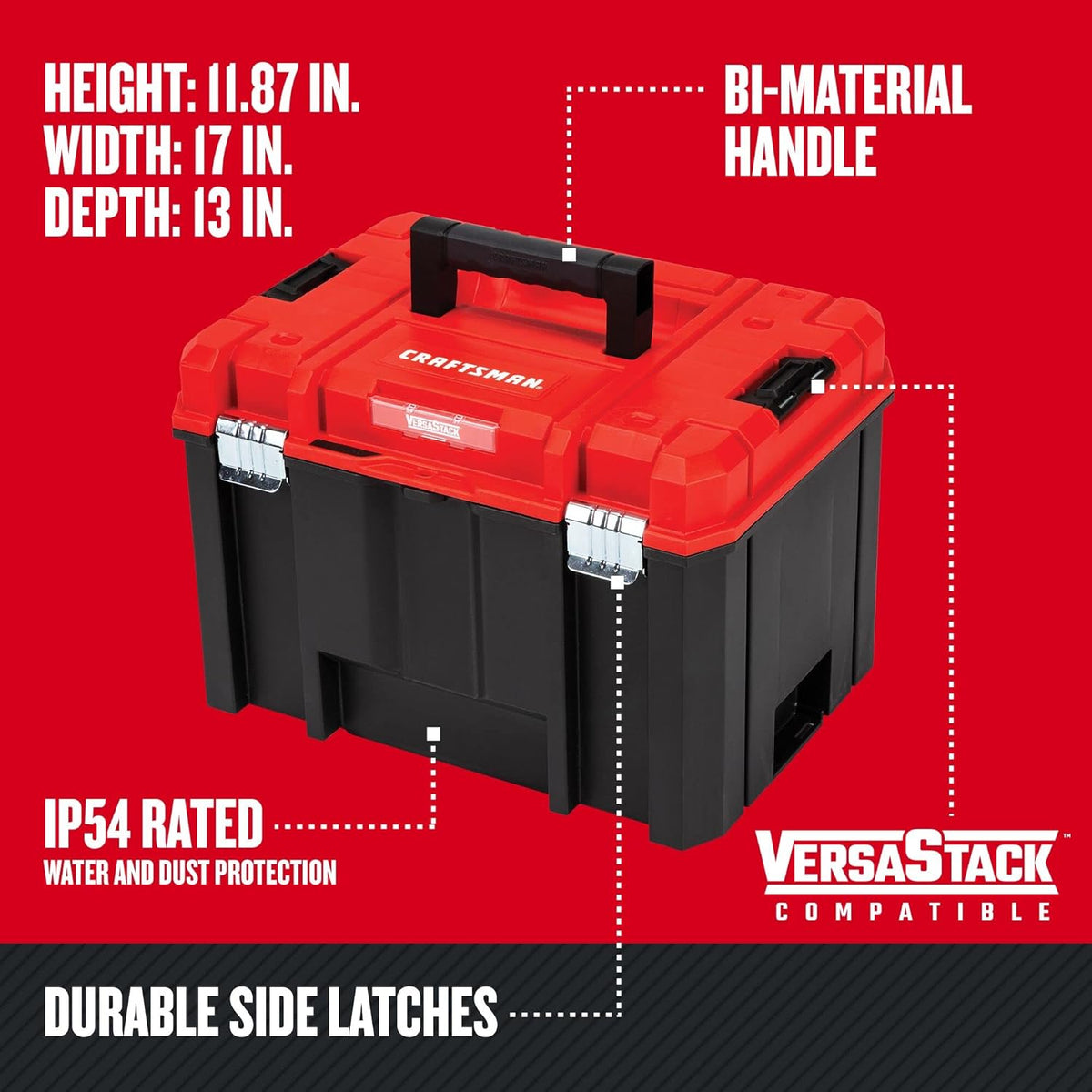 Deep Tool Box, Lockable, 17-in. L733