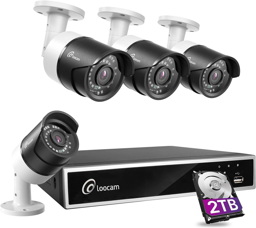 8 Channel 5MP Lite Surveillance DVR with 2TB HDD and 4 Bullet Cameras B64007