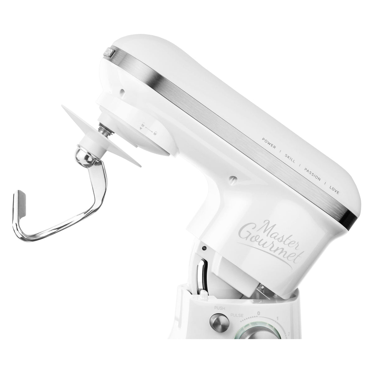 Red Stand Mixer with Pouring Shield F782