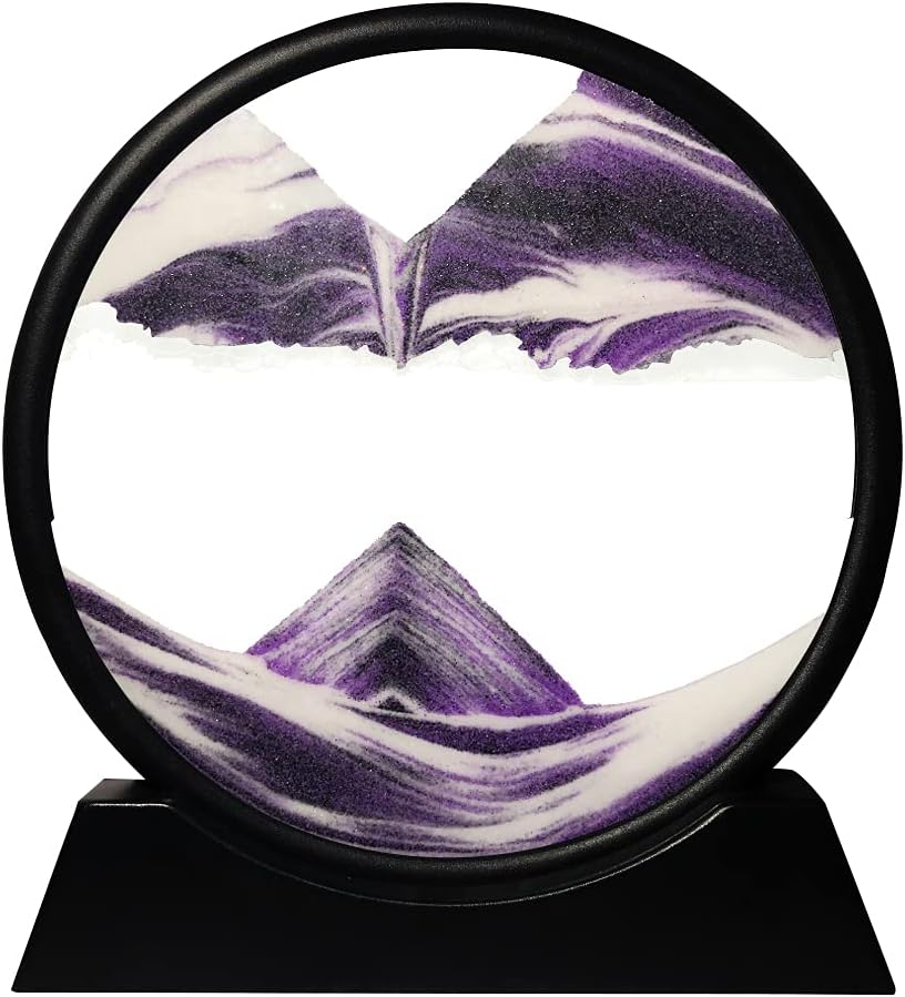 Green 7inch Round Glass 3D Deep Sea Sand Art Desktop Art, Pack of 2 P582459